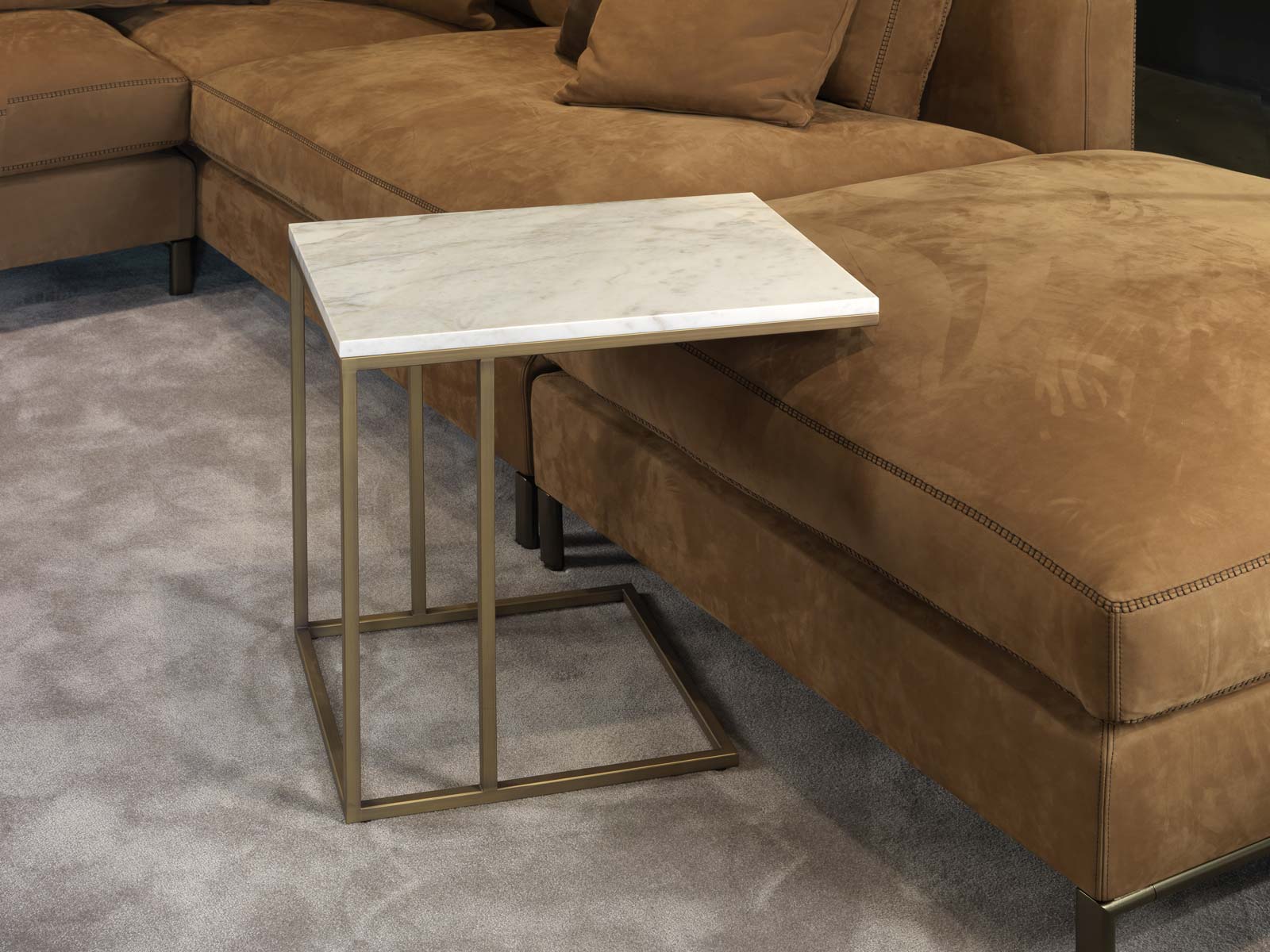 Server coffee table with marble top Frame